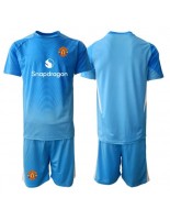 Otroške Nogometnih dresov Manchester United Vratar Domači 2025-26 Kratki rokavi (+ hlače)